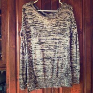 Loft marked gray/black sweater- M